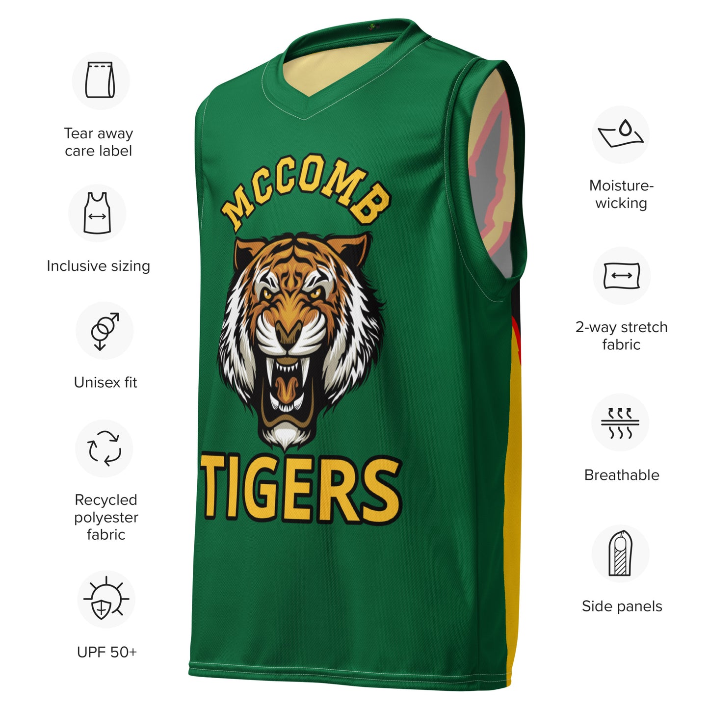 Recycled unisex basketball jersey