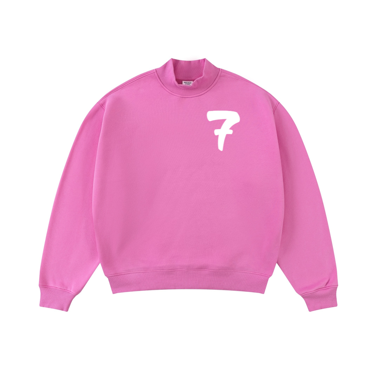 370GSM  Unisex Raw-Edge Ripped French Terry PP-Sprayed Sweatshirt Rose pink