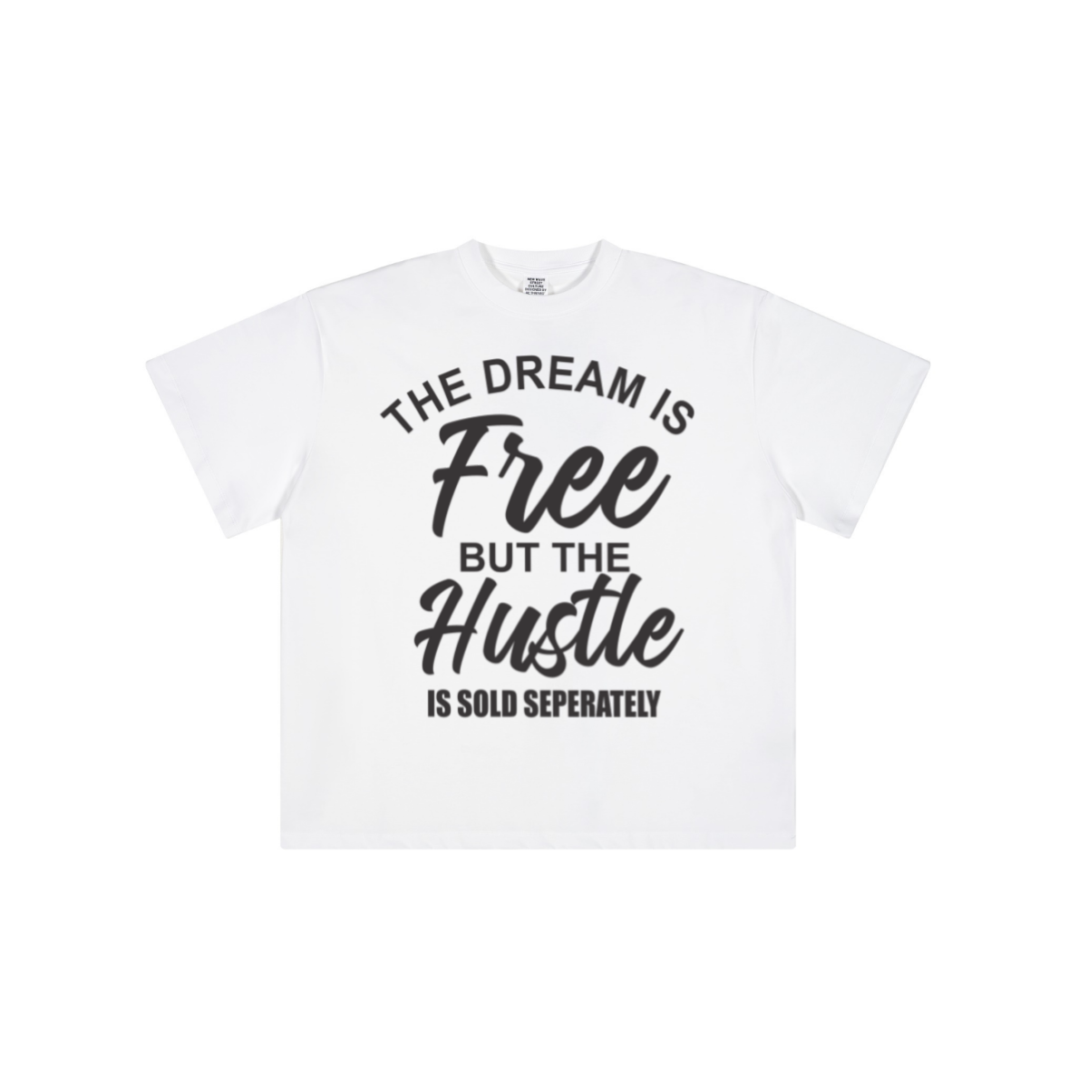 230GSM Unisex Raw-Hem Cooling Sports T-shirt Ivory White