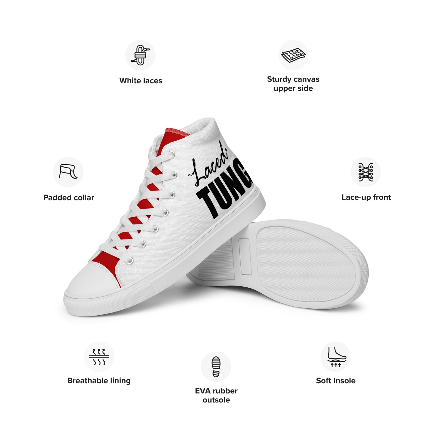 Women’s high top canvas shoes
