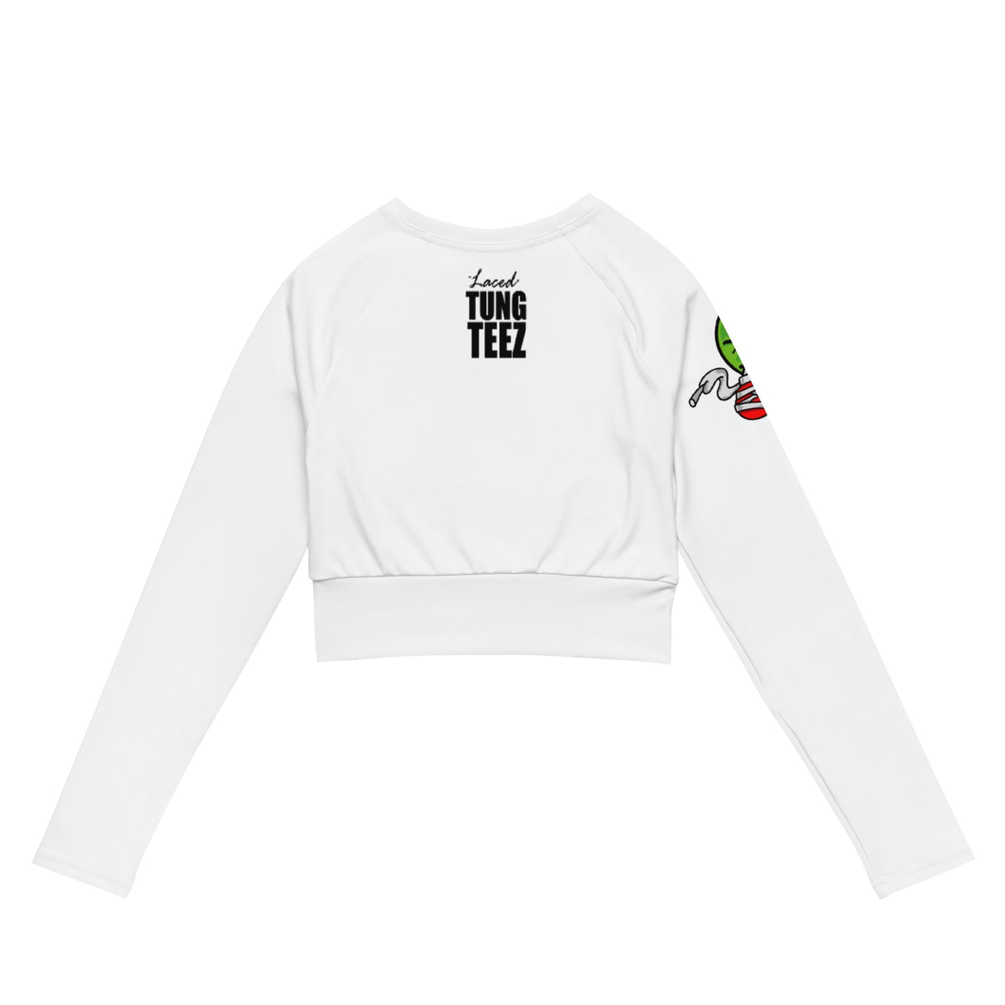 Recycled long-sleeve crop top