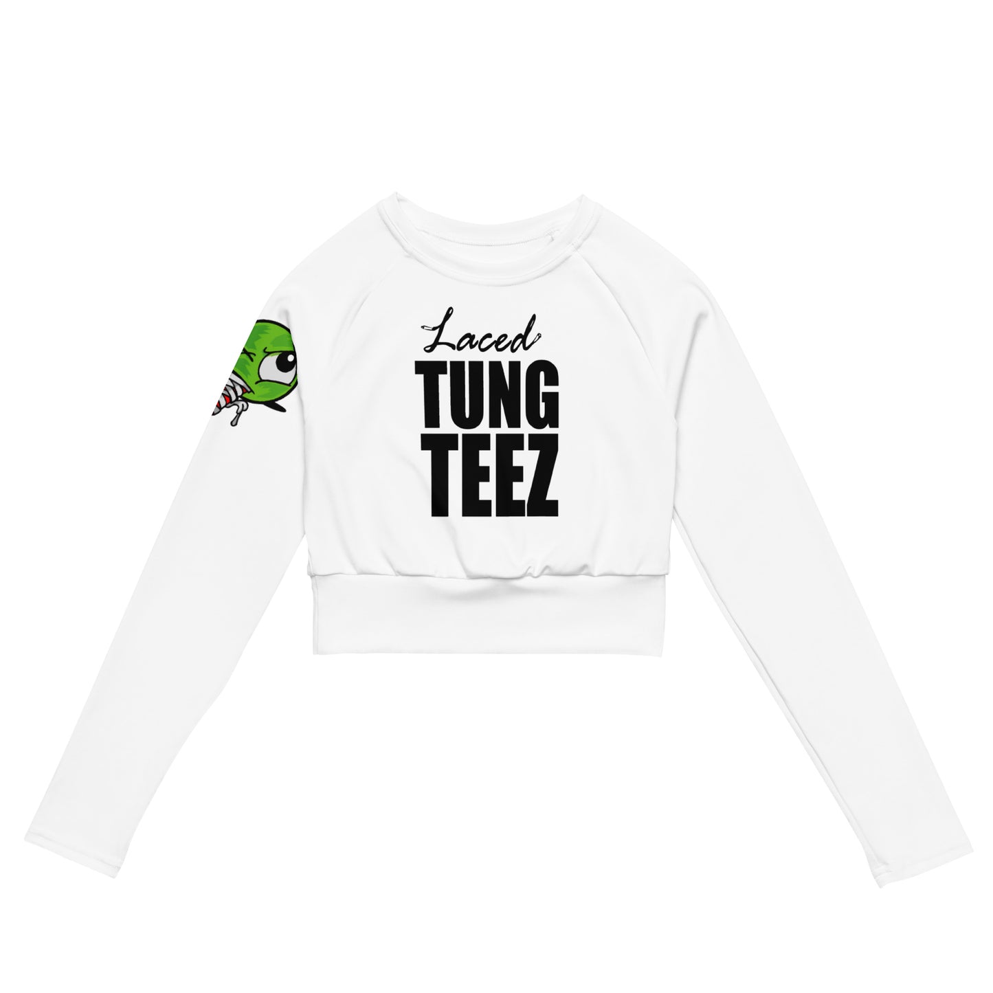 Recycled long-sleeve crop top